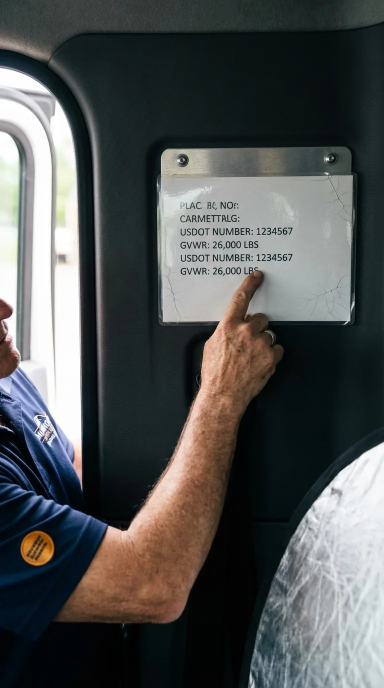 USDOT licensing placard verification in Meyersdale